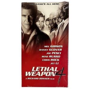 SEALED Lethal Weapon 4 VHS Mel Gibson Danny Glover Jet Li Chris Rock Joe Pesci